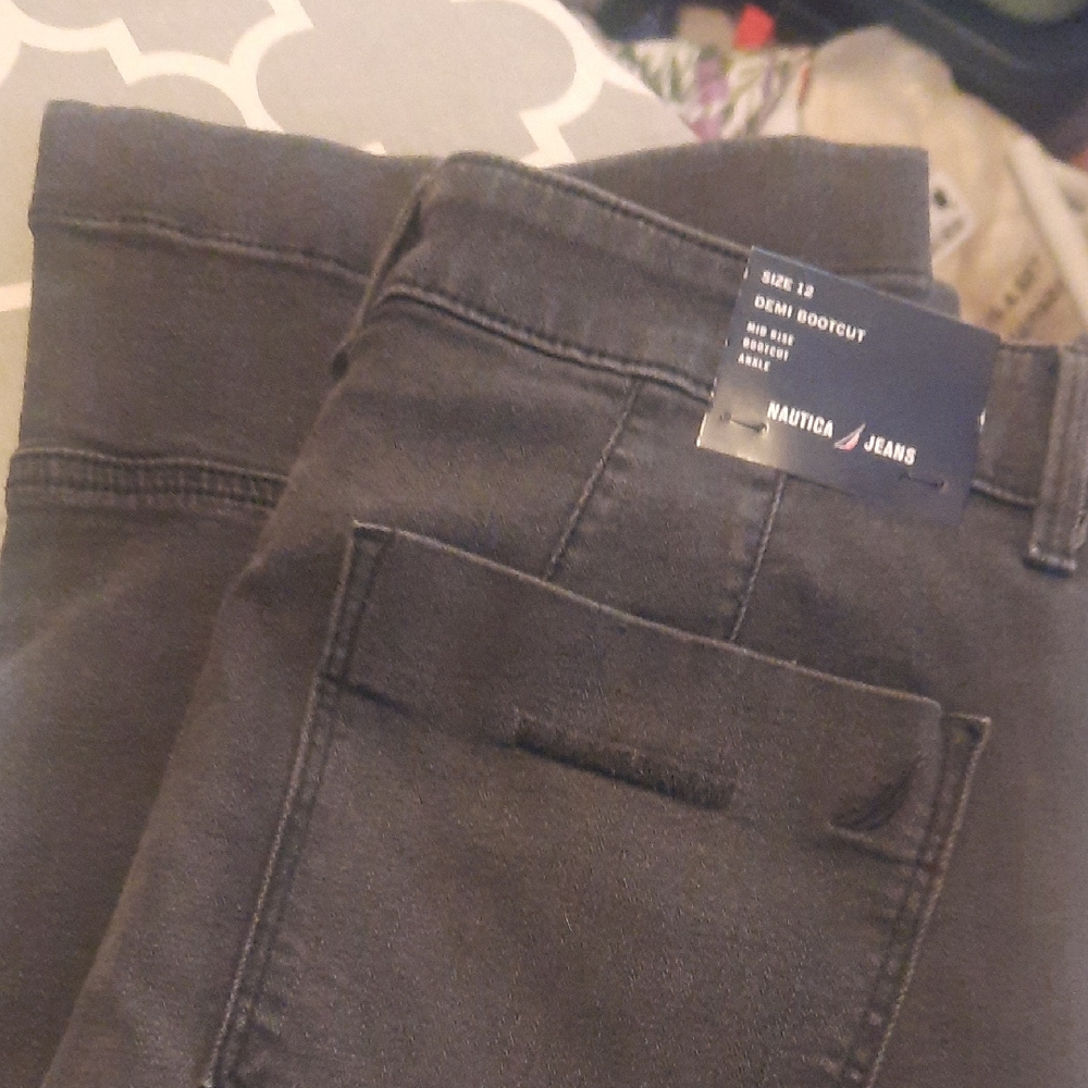 Nautica Womens Ankle Grey Jeans
